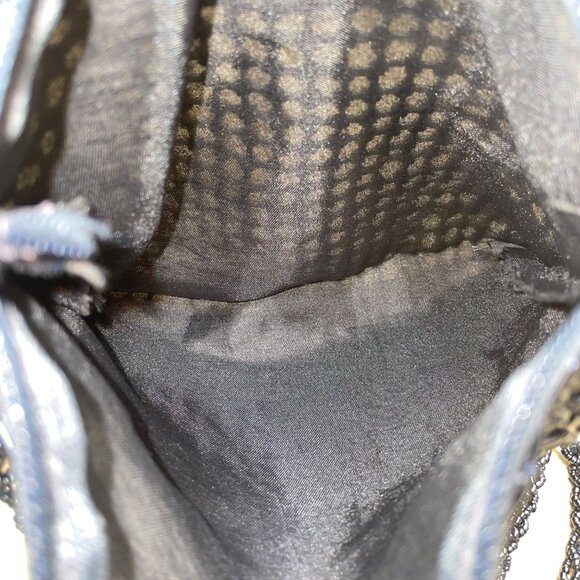 Handmade Women’s Black Beaded Squared Woven Pattern Long Strap Crossbody Bag - Picture 9 of 11